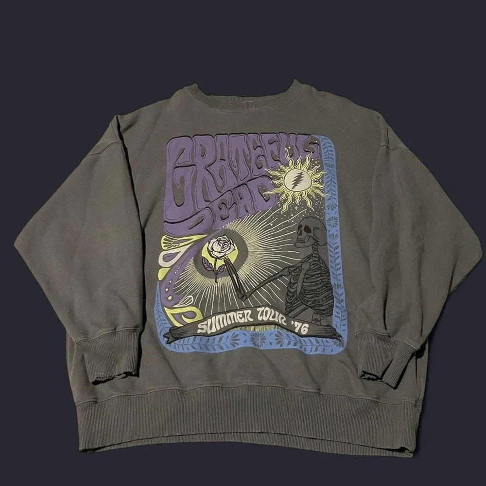 American Eagle Grateful Dead Grey‎ Crewneck Sweatshirt SZ XL